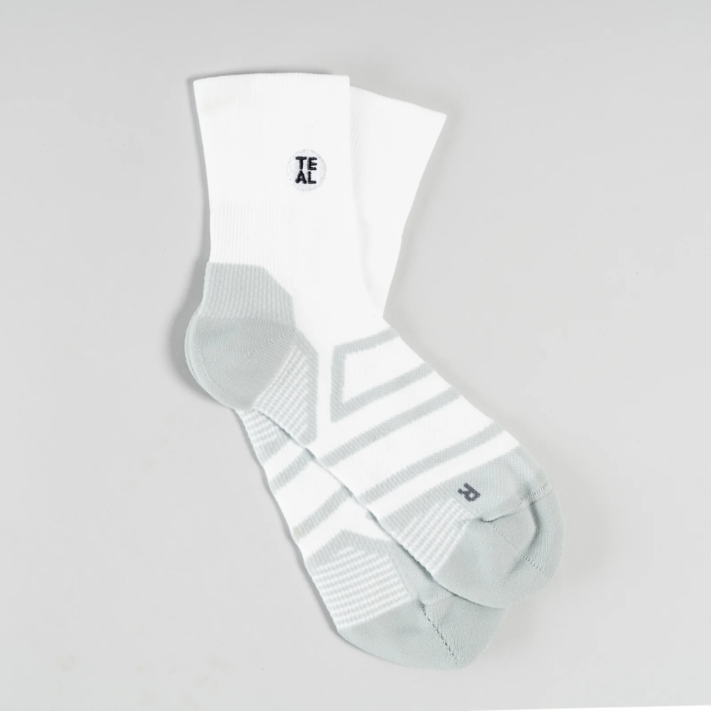 Teal Project Performance Sock Mid White/Pebble Gr. L