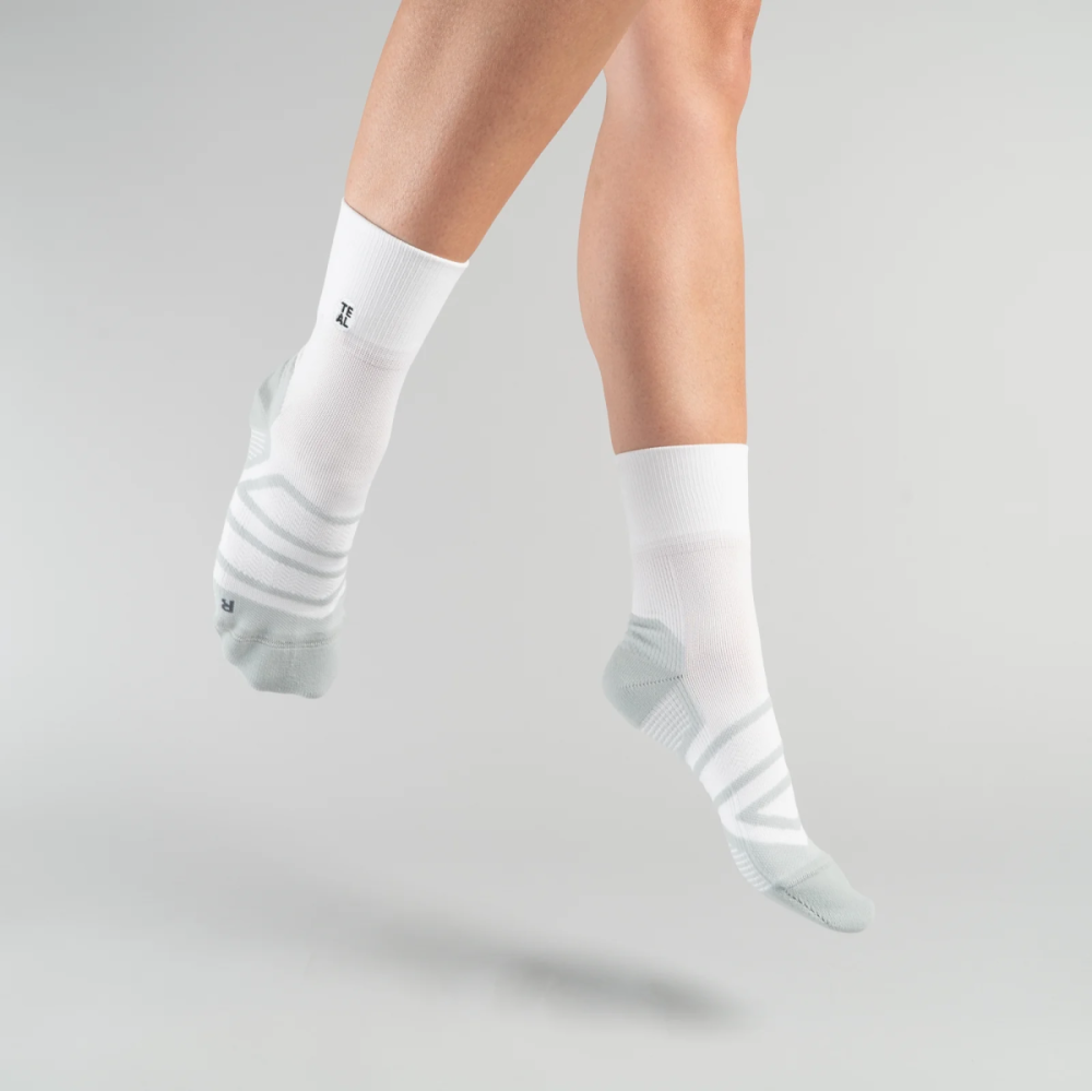 Teal Project Performance Sock Mid White/Pebble Gr. L