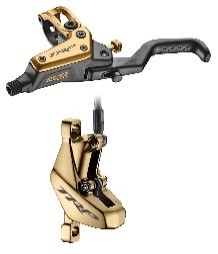 TRP Scheibenbremse MTB vorne EVO PRO HD​-​M9040 4​-​Piston für Rotor 2.3 – Gold